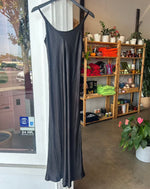 Vintage Black Silk Slip Dress