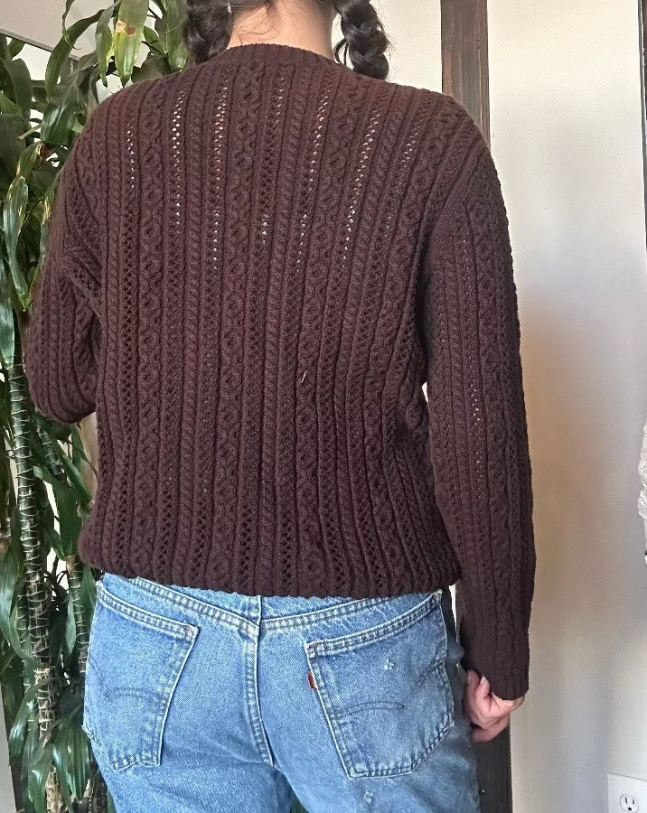 Brown Loose Knit Sweater