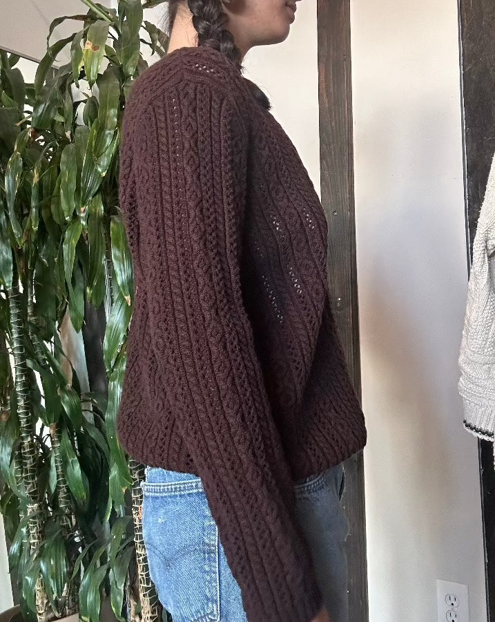 Brown Loose Knit Sweater