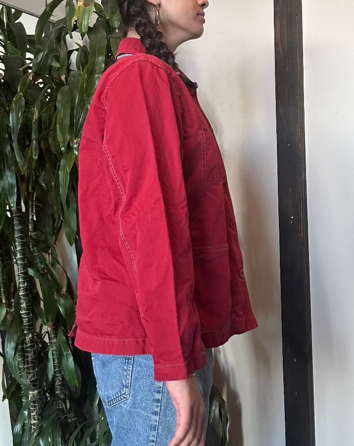 French Red Chore Jacket