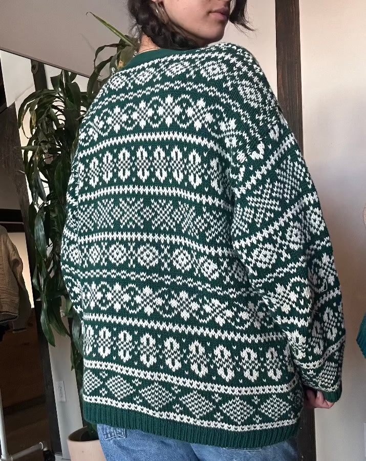 Vintage Green Gap Cardigan