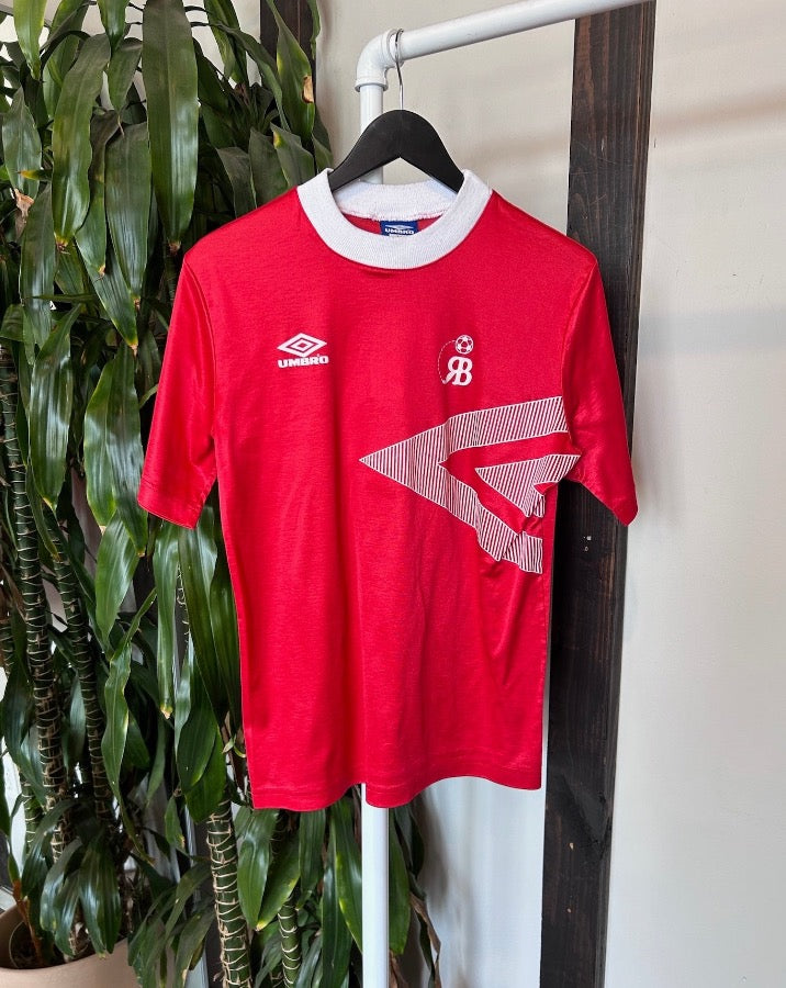 Vintage Red Umbro Soccer Jersey