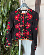 Vintage Embellished Flower Cardigan