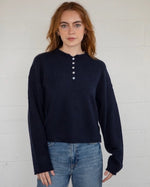 Navy Piper Henley Pullover
