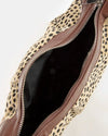 Spotted Leopard Print Half Moon Shoulder Bag