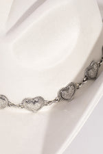Silver Heart Charm Cowboy Hat