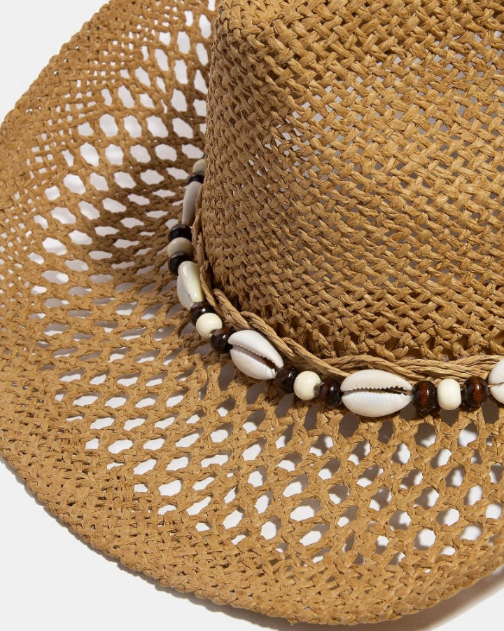 Beaded Puka Shell Cowboy Hat