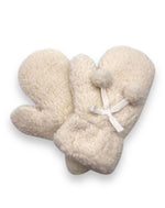 Sherpa Mittens with Velvet Ribbon