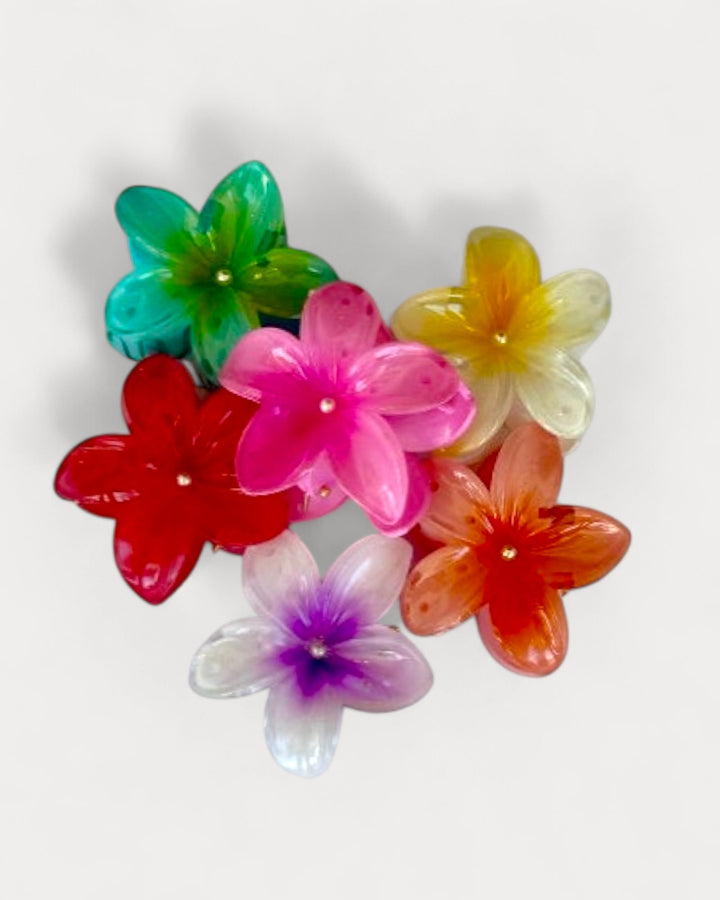 Hawaiin Flower Claw Clips