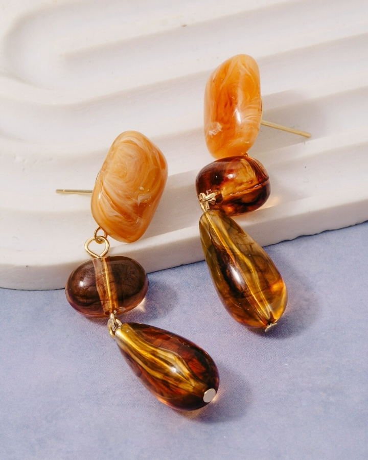 Acrylic Beads Dangle Earrings