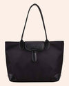 Black Natalie Nylon Tote