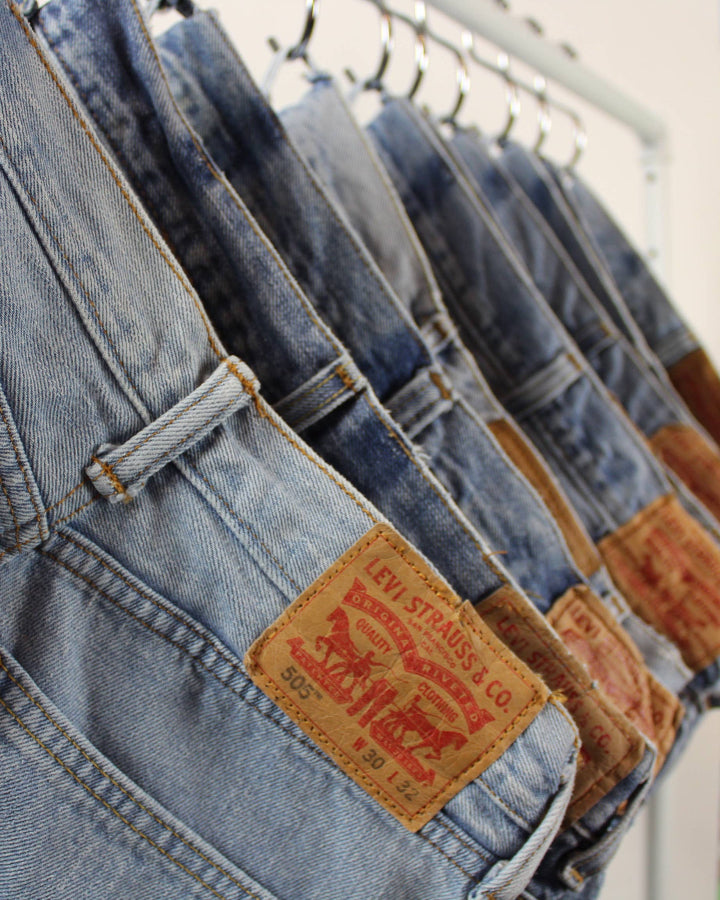 Low-Rise Upcycled Denim Shorts