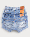 Low-Rise Upcycled Denim Shorts