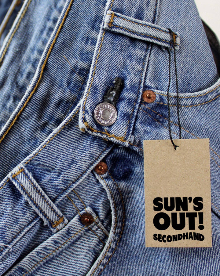 Low-Rise Upcycled Denim Shorts