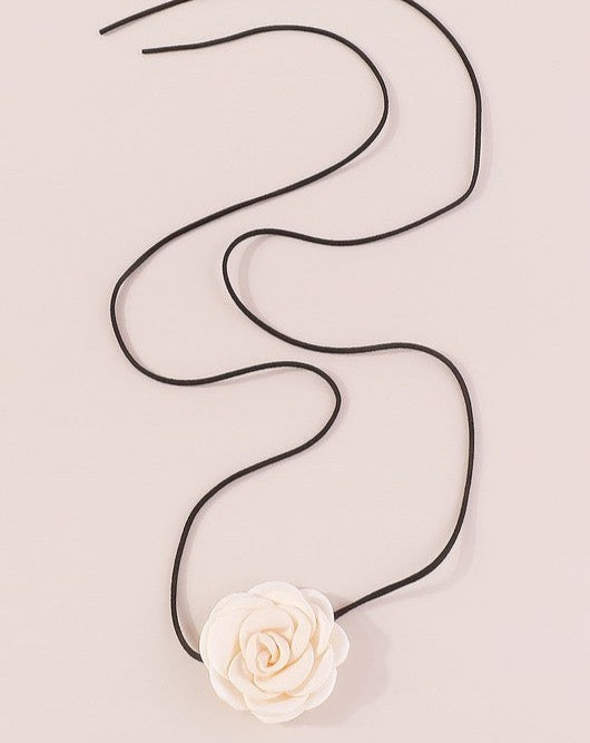 Rosette Wrap Choker Necklace