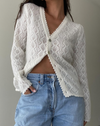 The Kressley Ivory Pointelle Sweater