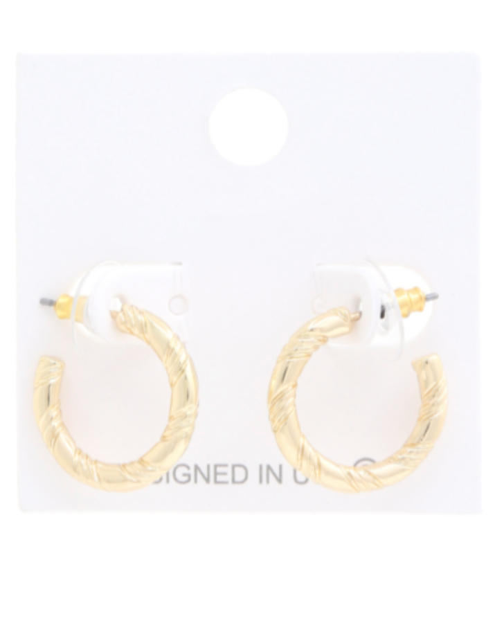 Twisted Gold Hoop