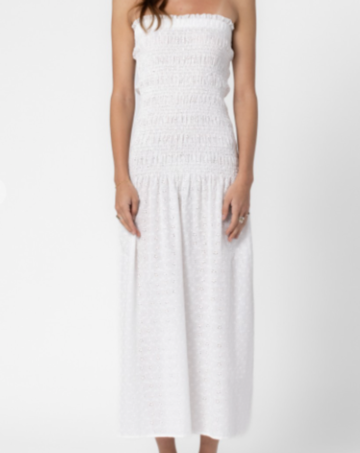 Marlo Strapless Eyelet Maxi Dress