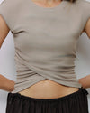 Taupe Archer Top