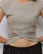 Taupe Archer Top