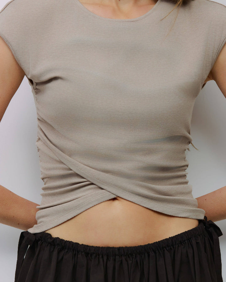Taupe Archer Top