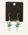 Tiered Stone Dolphin Earrings