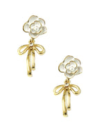 Rose Bow Drop Earring