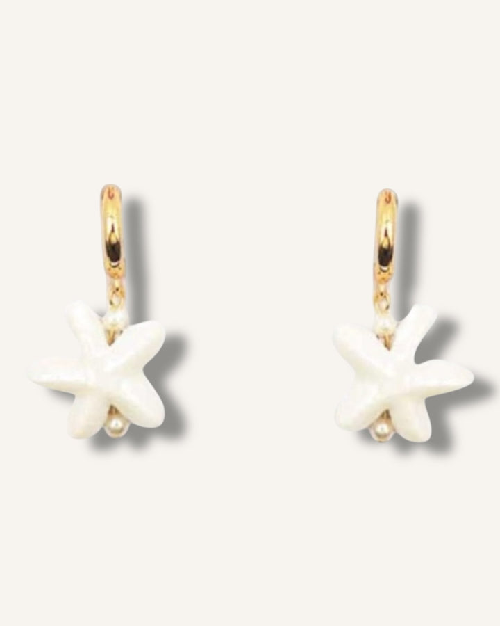 White Pearl Starfish Huggies