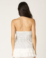 White Polka Dot Babydoll Top