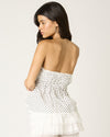 White Polka Dot Babydoll Top