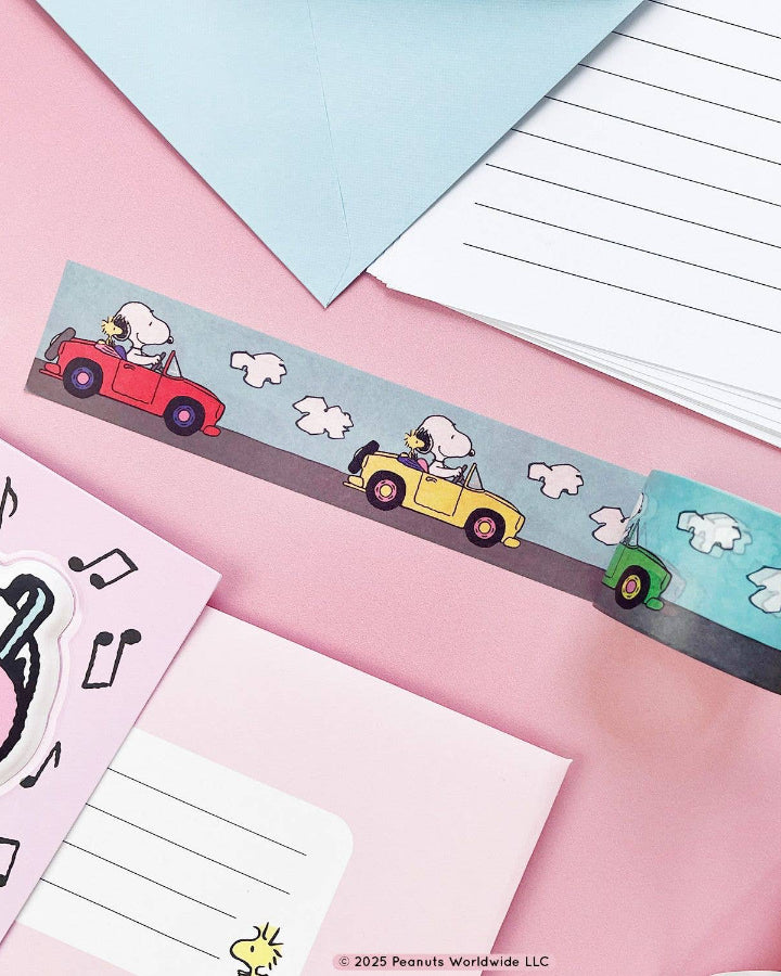 Snoopy & Woodstock On The Road Washi: 0001