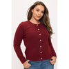 Plus Wine Button Down Cardigan