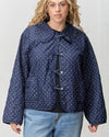 Plus Collared Quilted Jacket