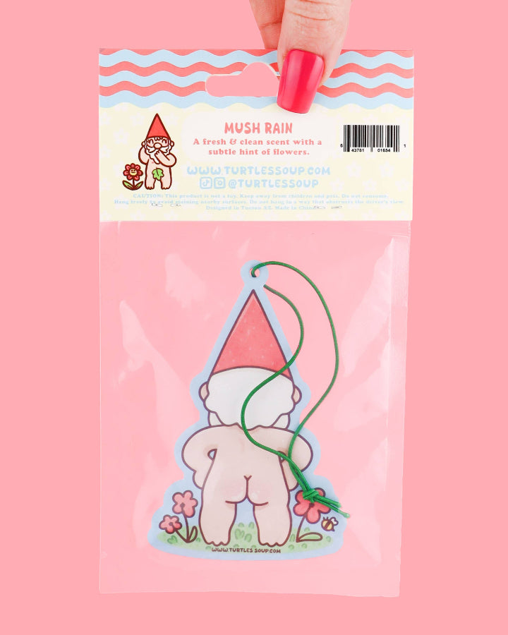 Naked Gnome Woodland Funny Scented Car Air Freshener