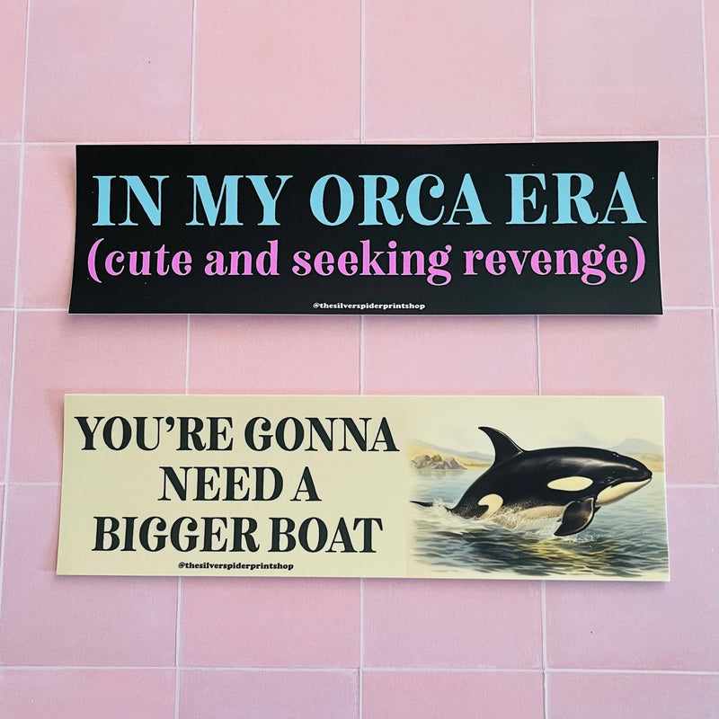 You’re gonna need a bigger boat Orca whale Bumper Sticker