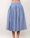 Drop Waist Blue Gingham Skirt