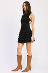 Wine Smocked Mini Dress