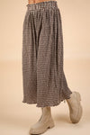 Plus Size Green Check Maxi Skirt