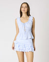 Baby Blue Tiered Ruffle Mini Skort