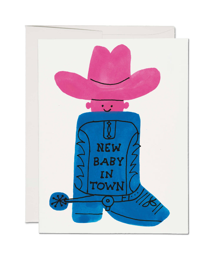 Boot Baby Greeting Card