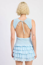 Wine Smocked Mini Dress