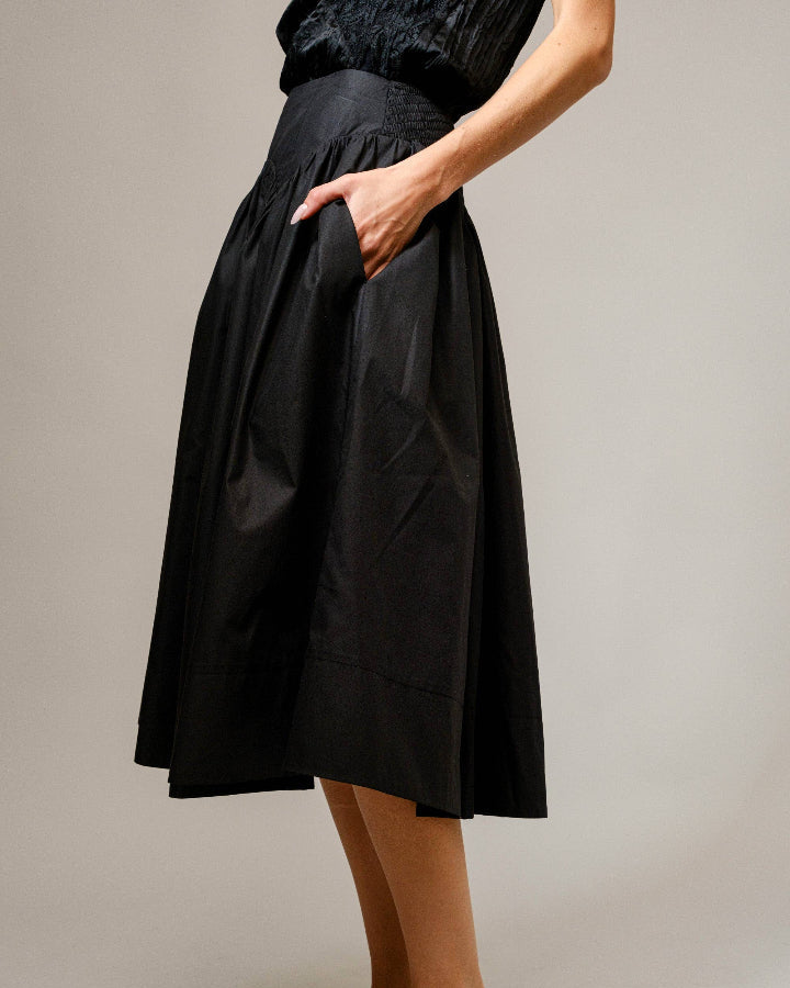 Black Drop Waist Skirt
