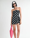 Mini Ruched Polka Dot Dress