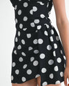 Mini Ruched Polka Dot Dress