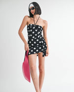 Mini Ruched Polka Dot Dress