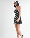Mini Ruched Polka Dot Dress