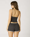Black Polka Dot Smocked Tank