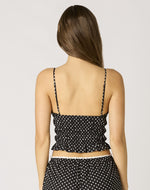 Black Polka Dot Smocked Tank