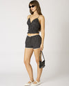 Black Polka Dot Smocked Tank