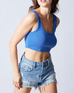 Blue Lala Baby Rib Cropped Tank